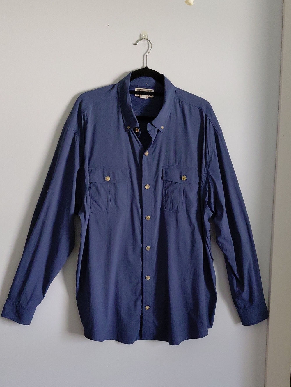 Duluth Trading Blue Performance Utility Lightweight Button Down Shirt Outdoor XL
